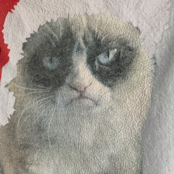 Sugar Rush Ugly Christmas Sweatshirt with Grumpy Cat in Santa Hat Size Small - Picture 9 of 14